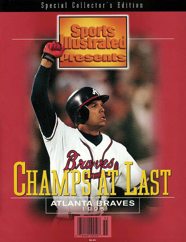 Atlanta Poster featuring the photograph Atlanta Braves David Justice, 1995 World Series Sports Illustrated Cover by Sports Illustrated