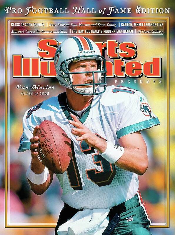 Green Bay Poster featuring the photograph Dan Marino Hall Of Fame Class Of 2005 Sports Illustrated Cover by Sports Illustrated