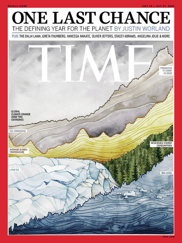 Climate Poster featuring the photograph One Last Chance Time Cover by Art by Jill Pelto for TIME