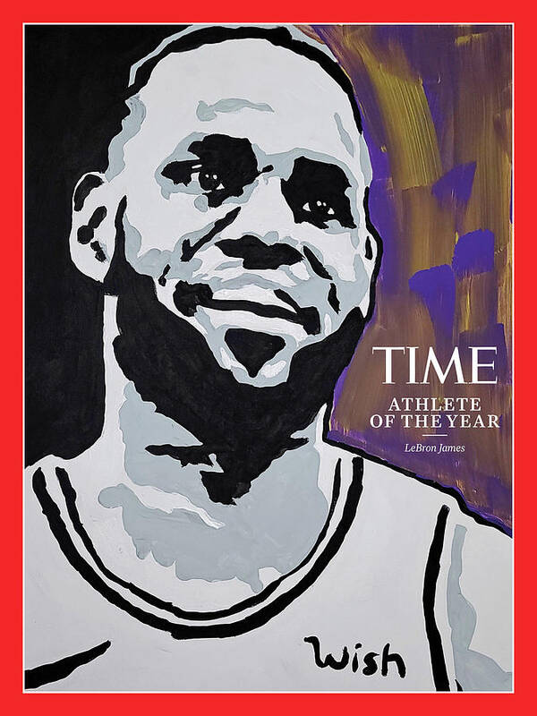 Lebron James Poster featuring the photograph 2020 Athlete of the Year - LeBron James by Portrait by Tyler Gordon for TIME