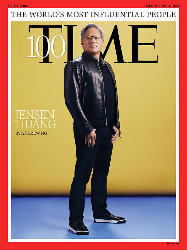 2021 Time 100 - The World's Most Influential People Poster featuring the photograph 2021 TIME100 - Jensen Huang by Photograph by Ramona Rosales for TIME