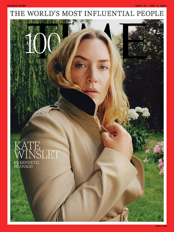 2021 Time 100 Poster featuring the photograph 2021 TIME100 - Kate Winslet by Photograph by Mark Peckmezian for TIME