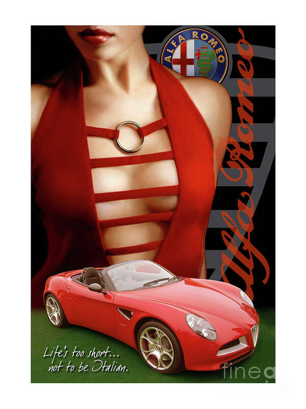 Alfa Poster featuring the digital art Alfa Romeo Dress by Rick Andreoli