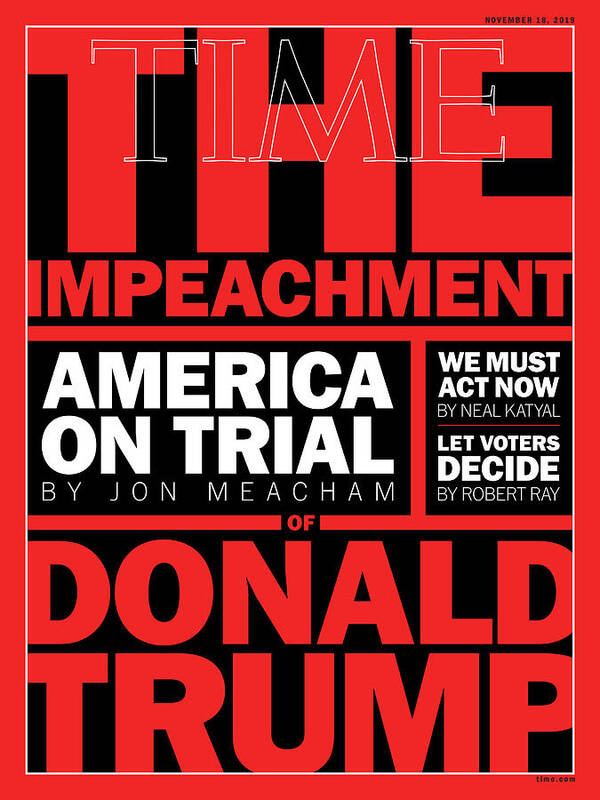 Time Poster featuring the photograph America on Trial by Typography cover by TIME - no credit