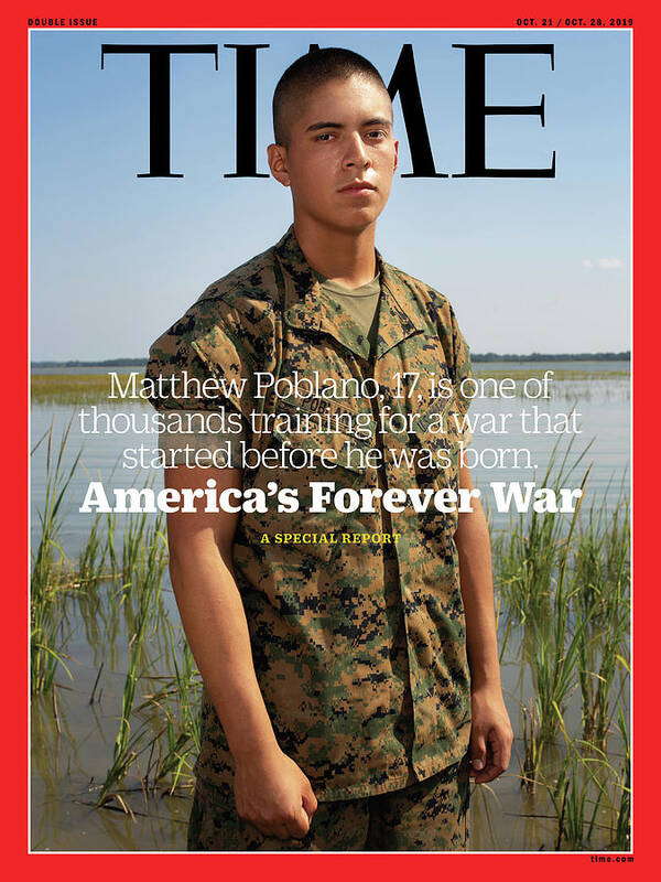 Time Poster featuring the photograph America's Forever War - Poblano by Photograph by Gillian Laub for TIME