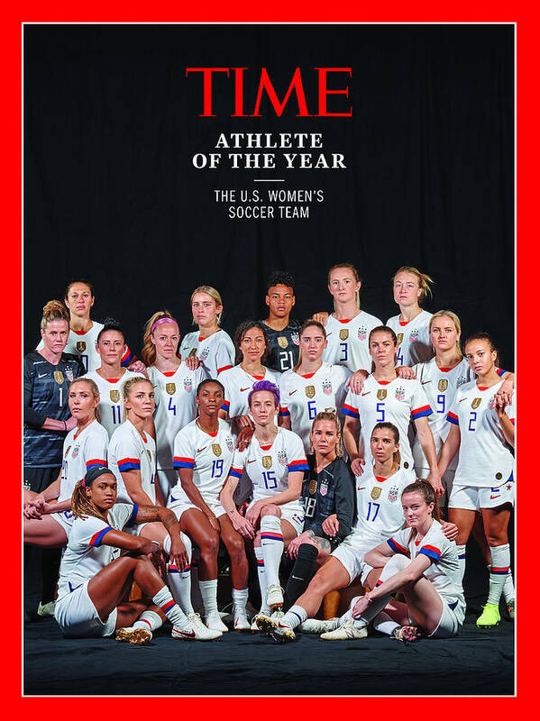 2019 Athlete Of The Year Poster featuring the photograph 2019 Athlete of the Year - US Women's Soccer Team by Photograph by Cait Oppermann for TIME