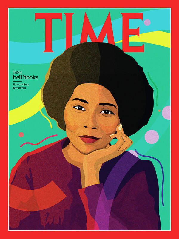 Time Poster featuring the photograph Bell Hooks, 1984 by Art by Monica Ahanonu for TIME