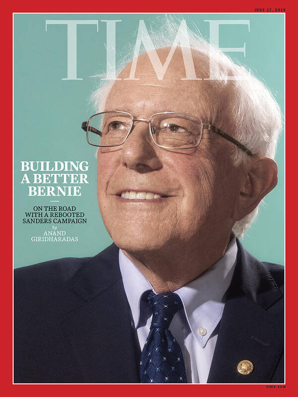 Bernie Sanders Poster featuring the photograph Building A Better Bernie by Photograph by David Brandon Geeting for TIME