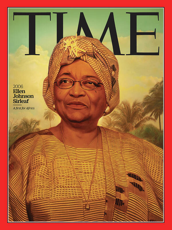 Time Poster featuring the photograph Ellen Johnson Sirleaf, 2006 by Illustration by Tim O'Brien