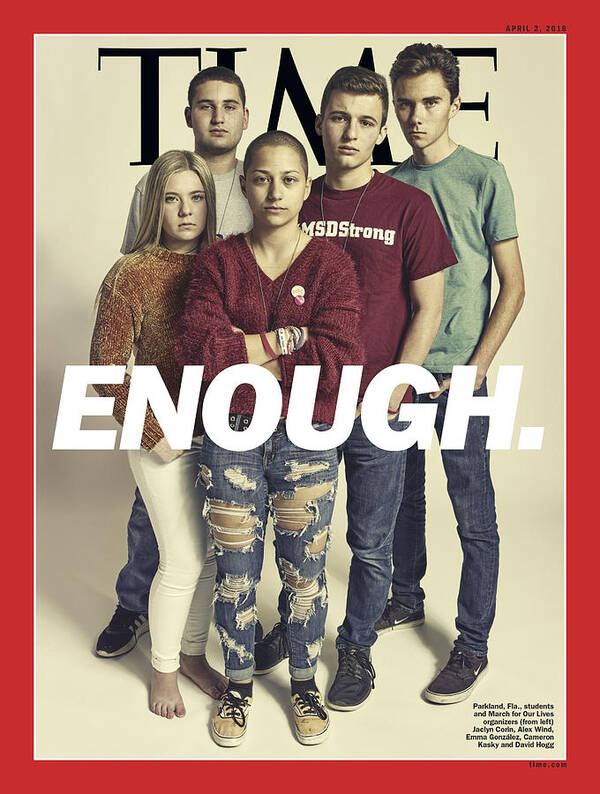Gun Violence Poster featuring the photograph Enough. by Photograph by Peter Hapak for TIME