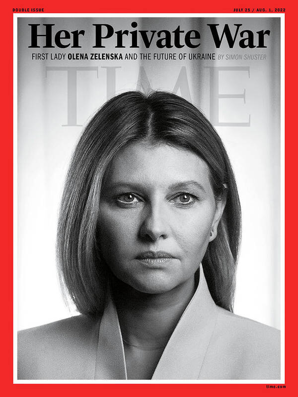 Her Private War Poster featuring the photograph First Lady of Ukraine Olena Zelenska by Photograph by Alexander Chekmenev for TIME