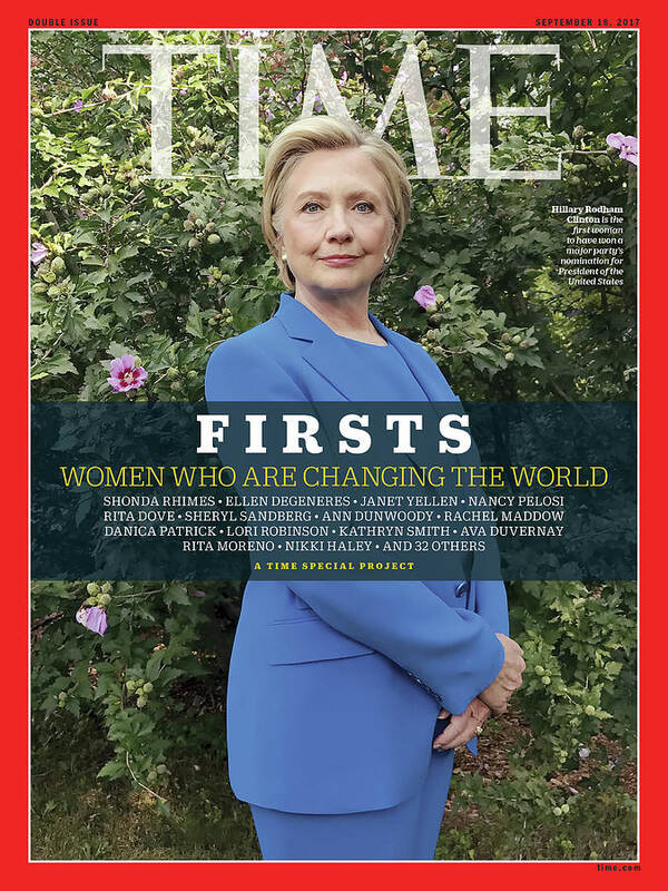 Time Firsts Poster featuring the photograph FIRSTS - Hillary Clinton by Photograph by Luisa Dorr for TIME