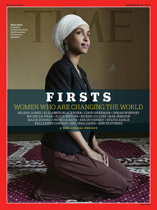 Ilhan Omar Poster featuring the photograph Firsts - Women Who Are Changing the World, Ilhan Omar by Photograph by Luisa Dorr for TIME