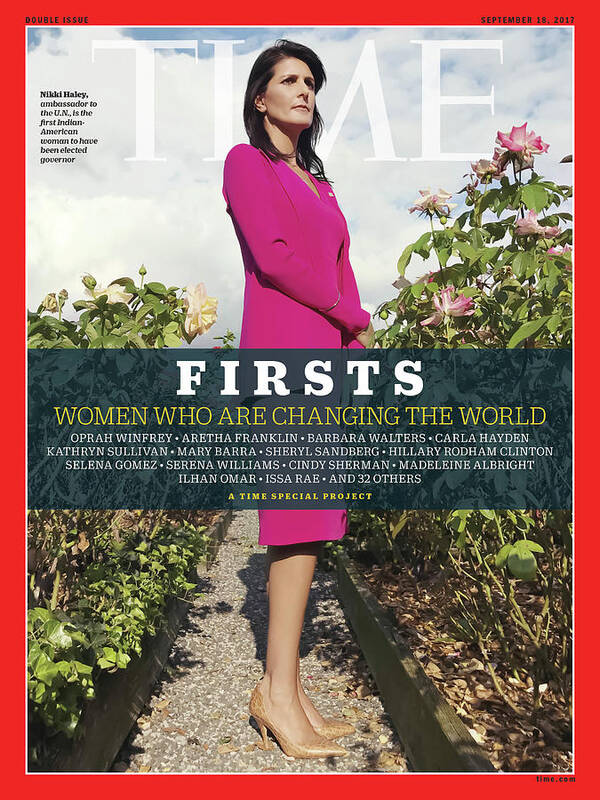 Nikki Haley Poster featuring the photograph Firsts - Women Who Are Changing the World, Nikki Haley by Photograph by Luisa Dorr for TIME