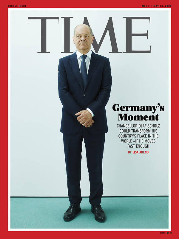 Germany Poster featuring the photograph Germany's Moment - Olaf Scholz by Photograph by Mark Peckmazian for TIME