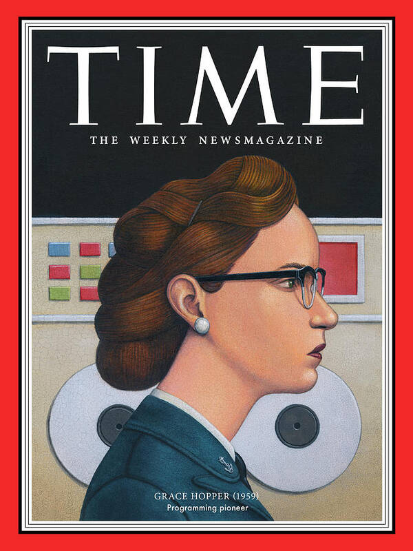 Time Poster featuring the photograph Grace Hopper, 1959 by Illustration by Marc Burckhardt for TIME