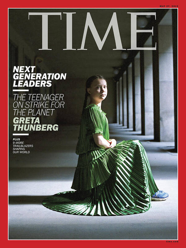 Greta Thunberg Poster featuring the photograph Greta Thunberg by Photograph by Hellen van Meene for TIME