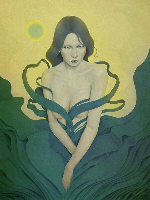 Woman Poster featuring the digital art In Bloom by Diego Fernandez