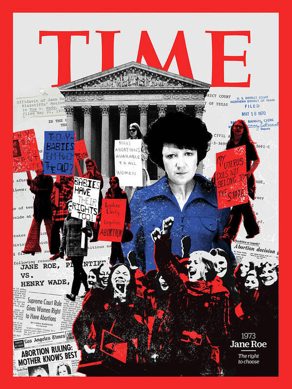 Time Poster featuring the photograph Jane Roe, 1973 by Illustration by Joe Magee for TIME