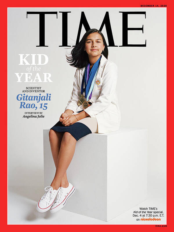 Kid Of The Year Poster featuring the photograph Kid of the Year - Gitanjali Rao by Photograph by Sharif Hamza for TIME