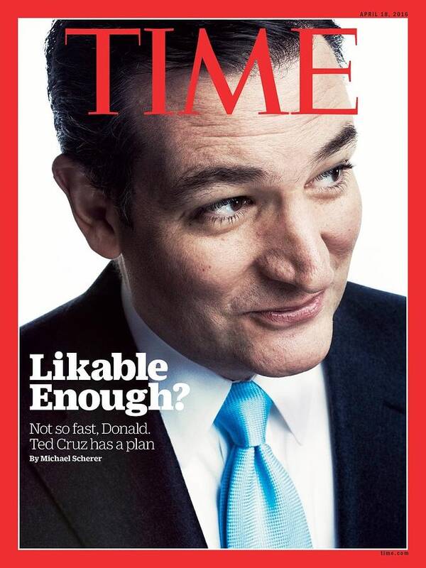 Ted Cruz Poster featuring the photograph Likable Enough? by Photograph by Marco Grob for TIME