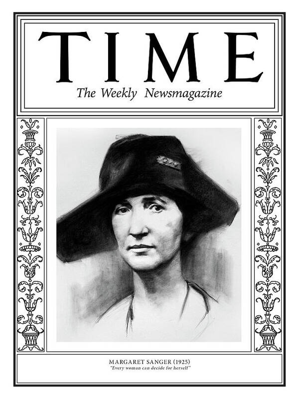 Time Poster featuring the photograph Margaret Sanger, 1925 by Illustration by Matt Smith for TIME