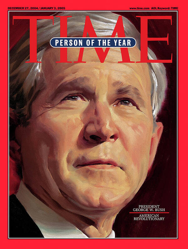 2000 Person Of The Year Poster featuring the photograph 2004 Person of the Year - George W. Bush by Illustration for TIME by Daniel Ade
