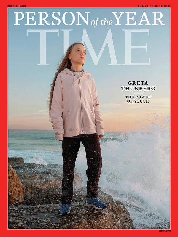 Time Poster featuring the photograph 2019 Person of the Year - Greta Thunberg by Photograph by Evgenia Arbugaeva for TIME