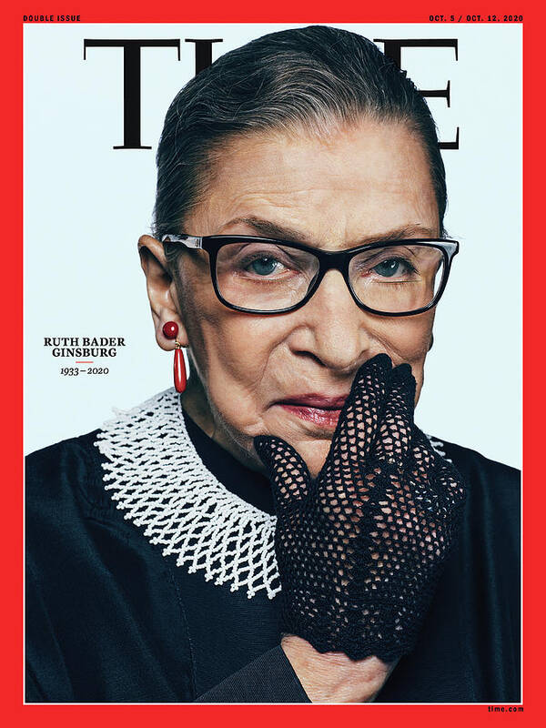 Ruth Bader Ginsburg Poster featuring the photograph Ruth Bader Ginsburg 1933-2020 by Photograph by Sebastian Kim--AUGUST for TIME