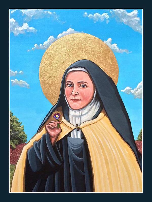 Nun Poster featuring the painting Saint Therese of Lisieux, by Kelly Latimore