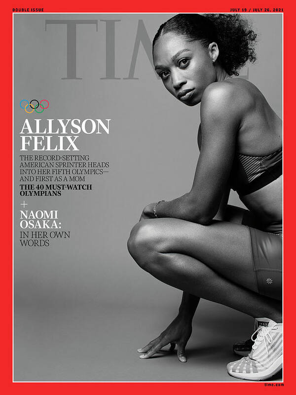 2020 Olympics Poster featuring the photograph Tokyo Olympics 2021 - Allyson Felix by Photograph by Djeneba Aduayom for TIME