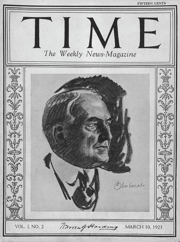 Politics Poster featuring the photograph Warren G. Harding by William Oberhardt