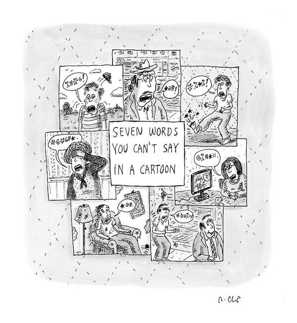 Captionless Poster featuring the drawing New Yorker July 7th, 2008 by Roz Chast