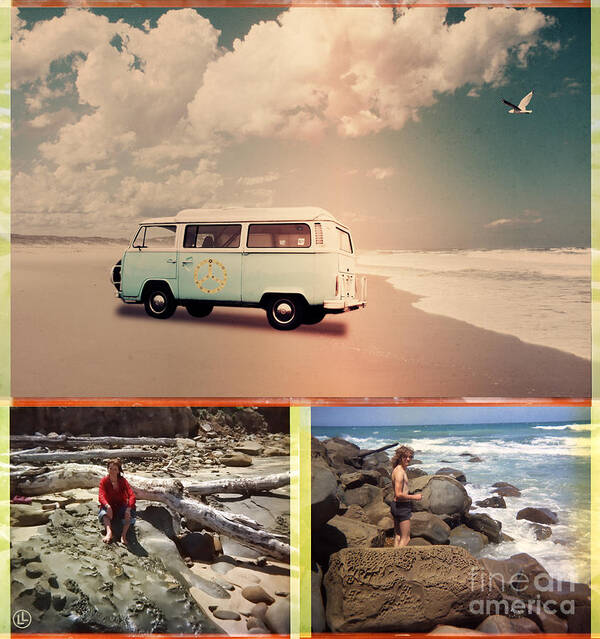 Beach Poster featuring the photograph Beach Triptych 3 by Linda Lees