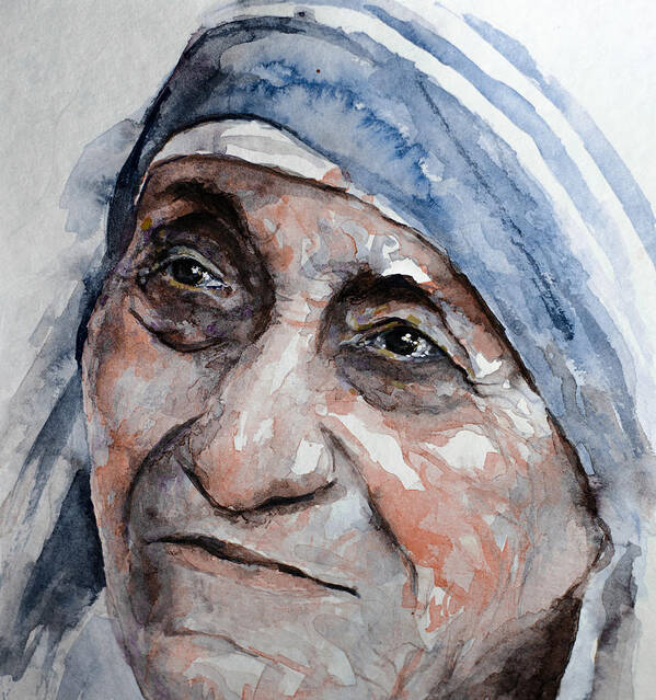 Mother Theresa Poster featuring the painting Blessed Teresa by Laur Iduc