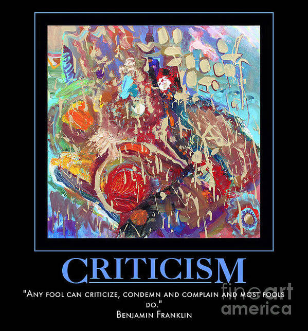 Sold! Motivational Poster Poster featuring the digital art Criticism by Sylvia Greer