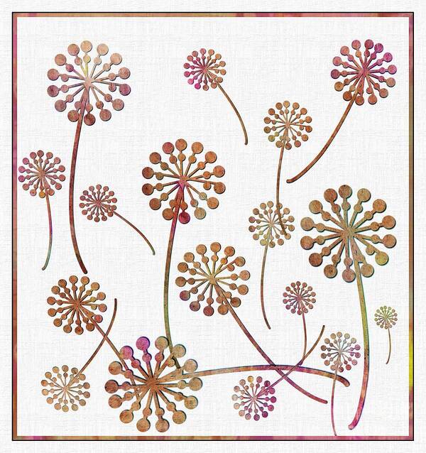 Dandelion Seeds Poster featuring the digital art Dandelion Seeds by Barbara A Griffin