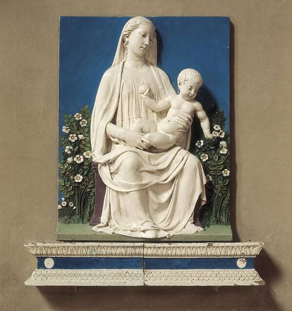 Vertical Poster featuring the photograph Della Robbia, Luca 1400-1482. Madonna by Everett