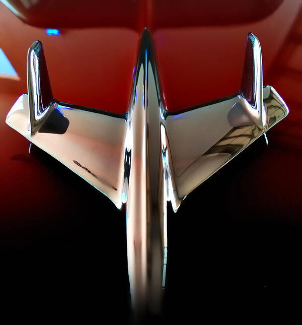 Chevrolet Poster featuring the photograph Dream - 55 Chevy Hood Ornament by Steven Milner