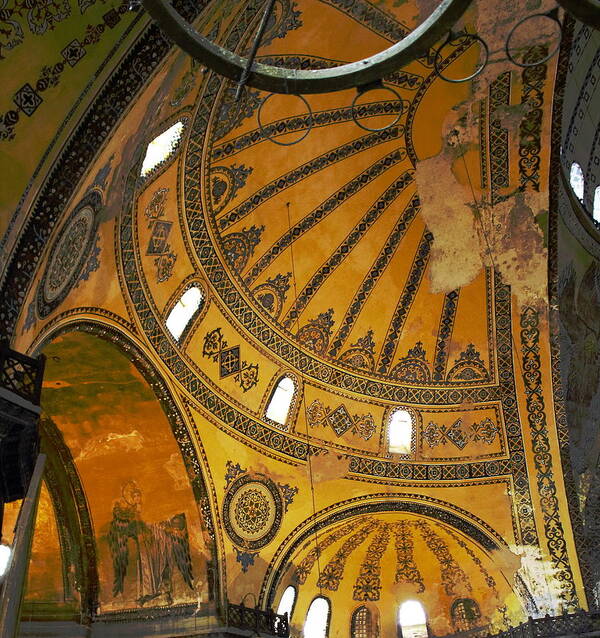 Haghia Sophia Poster featuring the photograph Interior of Haghia Sophia by Nick Eagles