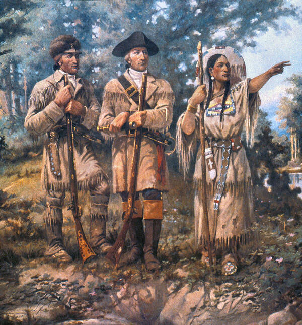 1805 Poster featuring the painting Lewis And Clark, 1805 by Granger