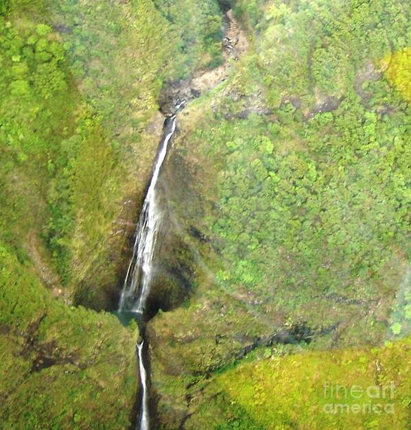 Waterfall Poster featuring the photograph Oahu Waterfall by Brigitte Emme