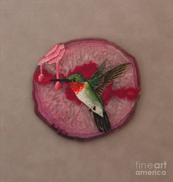 Hummingbird Poster featuring the painting Ruby Throated Hummer by Bob Williams