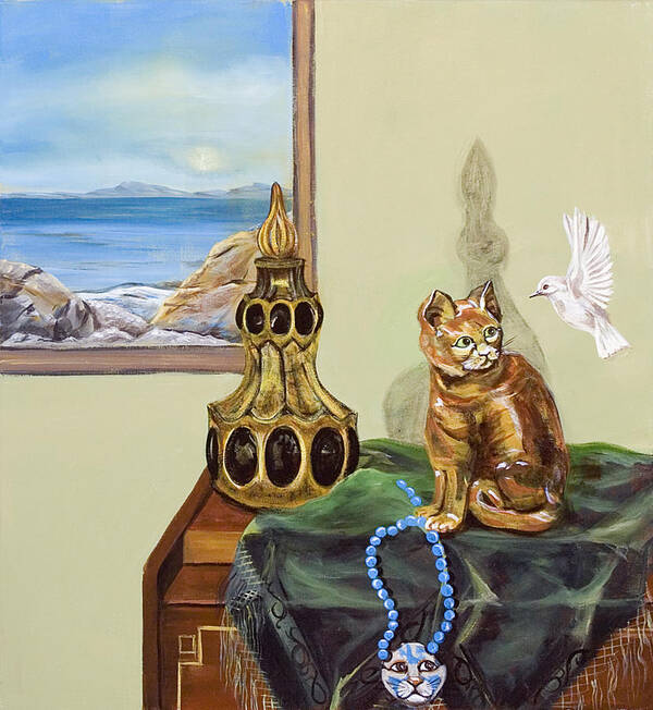 Susan Culver Still Life Paintings Poster featuring the painting The cat's meow by Susan Culver