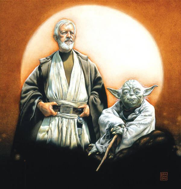 Star Wars Poster featuring the drawing The Masters by Edward Draganski