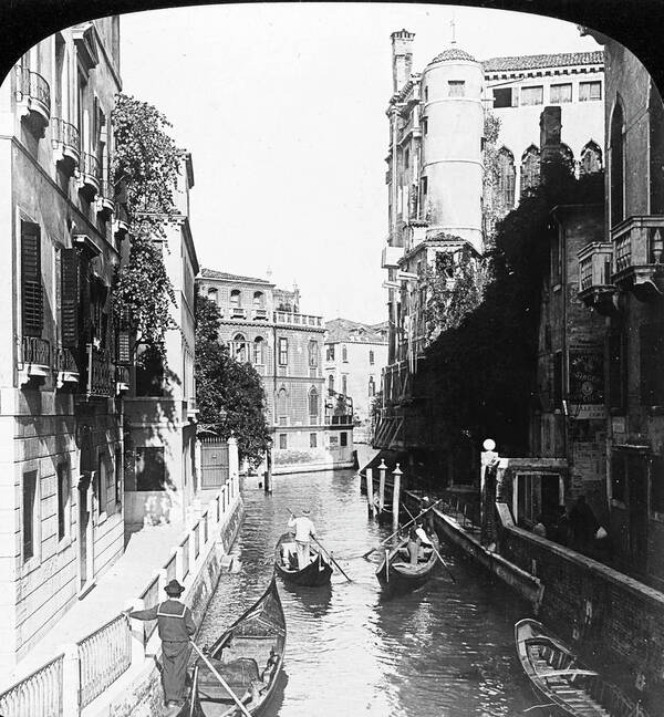 1902 Poster featuring the photograph Venice Rio San Trovaso by Granger