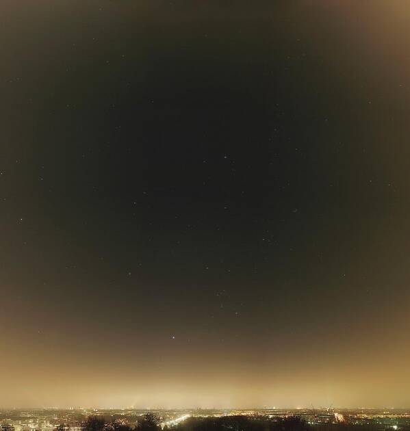 Light Pollution Poster featuring the photograph Winter Stars And Light Pollution by Eckhard Slawik
