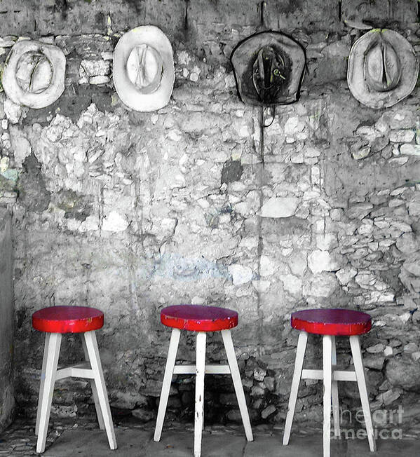 Stools Poster featuring the photograph Absent #1 by Margaret Hamilton