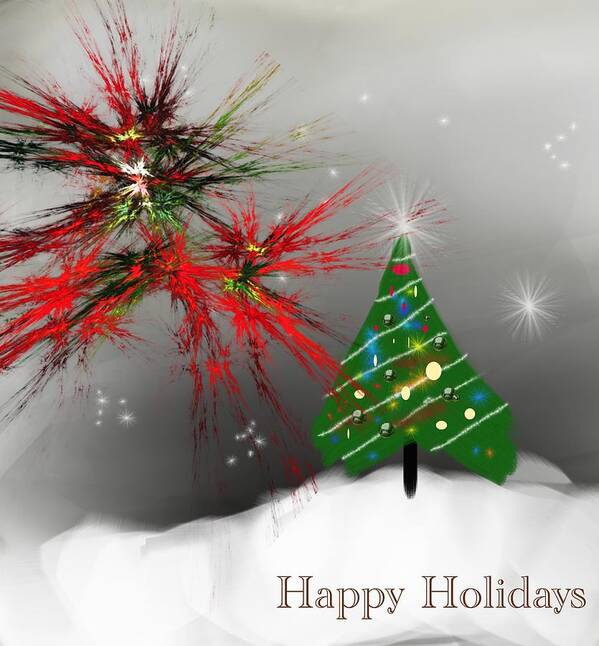 Fine Art Poster featuring the digital art Holiday Card 2011A by David Lane