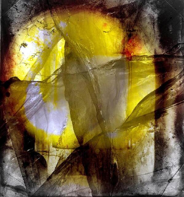 Abstract Poster featuring the digital art Kiss of the sun by Joseph Ferguson